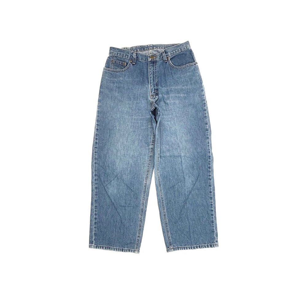 L.L. Bean Original Fit Relaxed Straight Women's size 12P Dark Blue Denim jeans